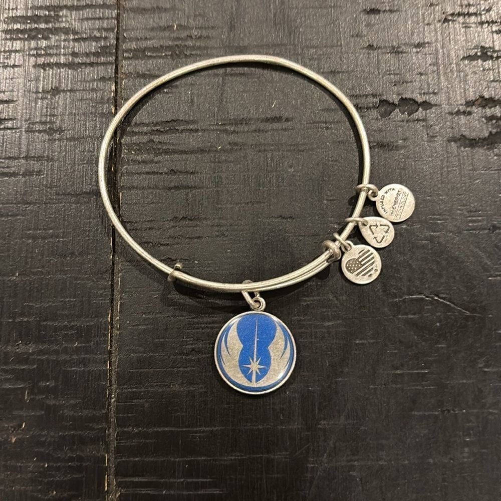 Disney ALEX AND ANI Star Wars Jedi Order Blue SILVER Charm Bracelet